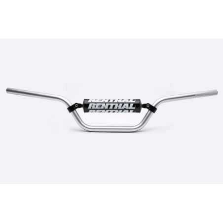 Manillar Renthal quad medio plata con protector negro 677-01-SI-03-219