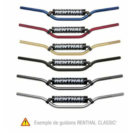 Manillar Renthal 693 Classic Enduro 22,2 oro con protector negro