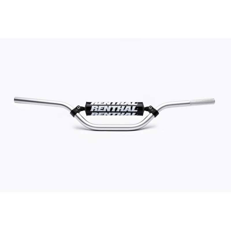 Manillar Renthal minicross KX plata con protector negro 780-01-SI-03-219