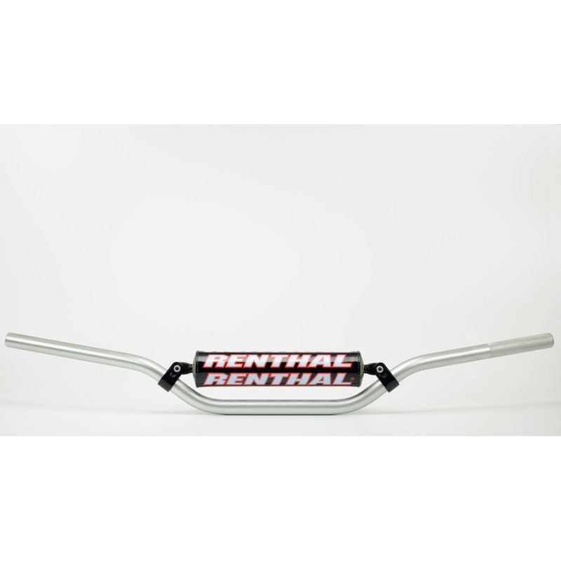 Manillar Renthal motocross Carmichael plata con protector negro 971-08-SI-01-185