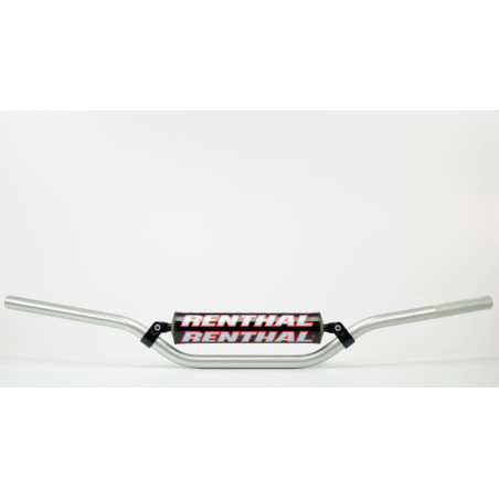 Manillar Renthal motocross Carmichael plata con protector negro 971-08-SI-01-185