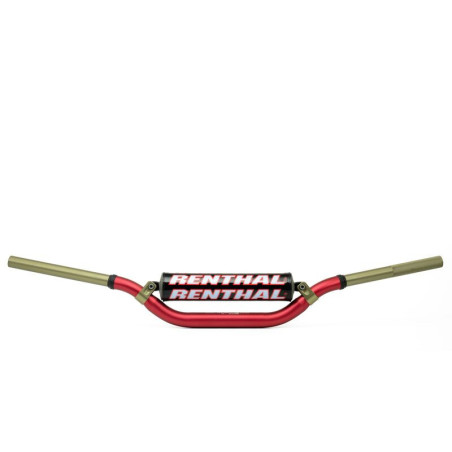Manillar Renthal Twinwall alto rojo con protector