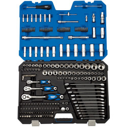 Kit de 214 uds de Vasos & llave carraca métrica 1/4-3/8-1/2'' DRAPER
