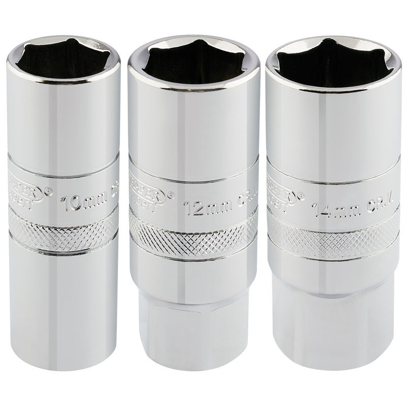 Juego de 3 vasos para bujias 1/2'' DRAPER