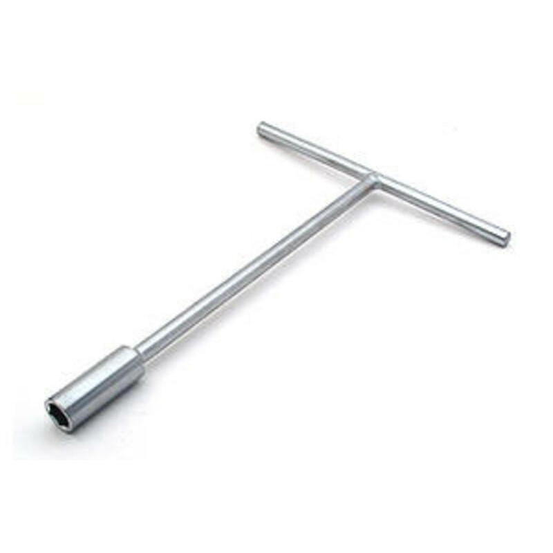 Llave vaso plana en T BIHR 17mm cromo satinado