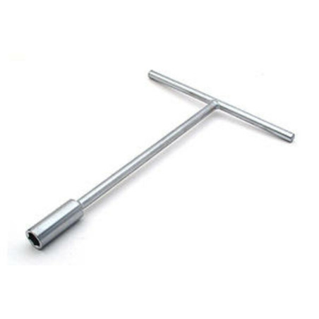 Llave vaso plana en T BIHR 17mm cromo satinado