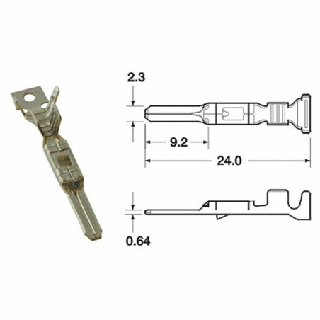 Terminal de cable macho serie090 FRKW BIHR Ø0,5mm²/0,85mm²