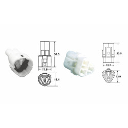 Juego de conectores 3 vias Series 090 SMTO BIHR tipo original Ø0,85mm²/1,25mm² - 5 Juegos completo