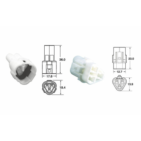 Juego de conectores 3 vias Series 090 SMTO BIHR tipo original Ø0,85mm²/1,25mm² - 5 Juegos completo