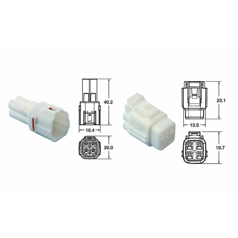 Juego de conectores 4 vias Series 090 SMTO BIHR tipo original Ø0,85mm²/1,25mm² - 5 Juegos completo