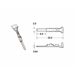 Terminal de cable hembra serie 090 SMTO BIHR Ø0,85mm²/1,25mm² - 50 uds