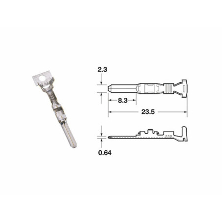 Terminal de cable hembra serie 090 SMTO BIHR Ø0,85mm²/1,25mm² - 50 uds