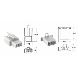 Juego de conectores 3 vias 110 ML BIHR tipo original Ø0,5mm²/0,85mm² - 5 Juegos completo
