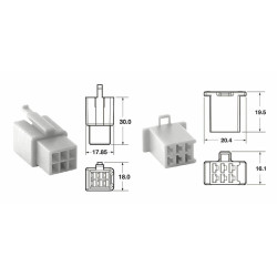 Juego de conectores 6 vias 110 ML BIHR tipo original Ø0,5mm²/0,85mm² - 5 Juegos completo