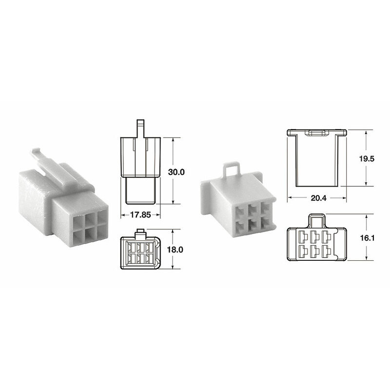 Juego de conectores 6 vias 110 ML BIHR tipo original Ø0,5mm²/0,85mm² - 5 Juegos completo