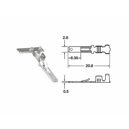 Terminal de cable macho serie 110 ML BIHR Ø0,85mm²/1,25mm² - 50 uds
