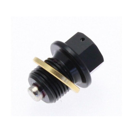 Tapón de vaciado de aceite TECNIUM magnético alu negro M14 x 1,50 x 13,5