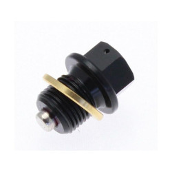 Tapón de vaciado de aceite TECNIUM magnético alu negro M14 x 1,25 x 13,5