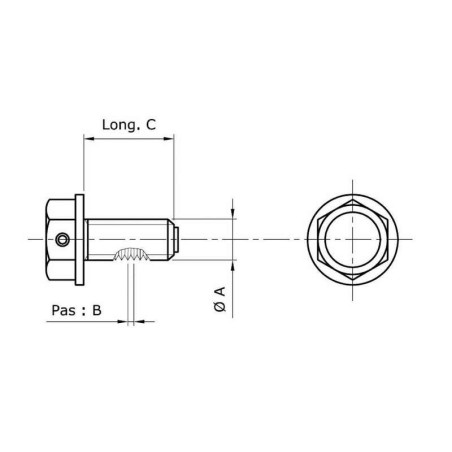 Tapón de vaciado de aceite TECNIUM magnético alu negro M19 x 1,50 x 14