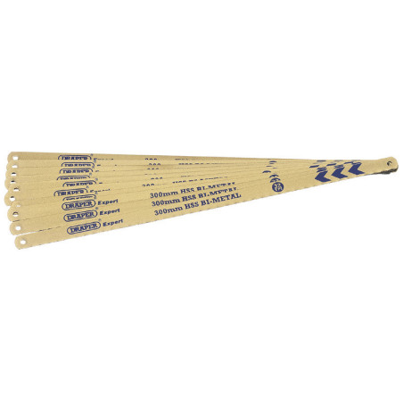 Hojas de sierra bimetal para arco de sierra metales DRAPER 10 uds x 300mm