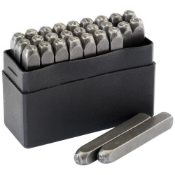 Juego de letras A-Z de golpe DRAPER 4,5mm 3/16''