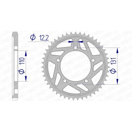 Corona AFAM aluminio 165800 - Paso 525