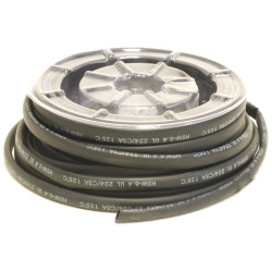 Bobina manguitos de tubo termorretráctil Ø6,4mm negro 12m
