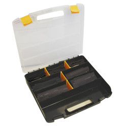 Maleta de 119 manguitos de tubo termorretráctil Ø3,2mm 10cm negro