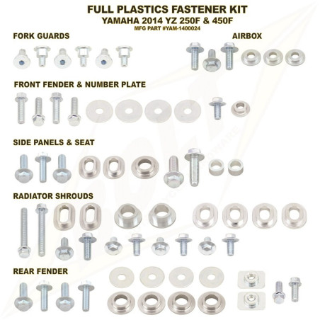 Kit tornillería de plástica Bolt YAM