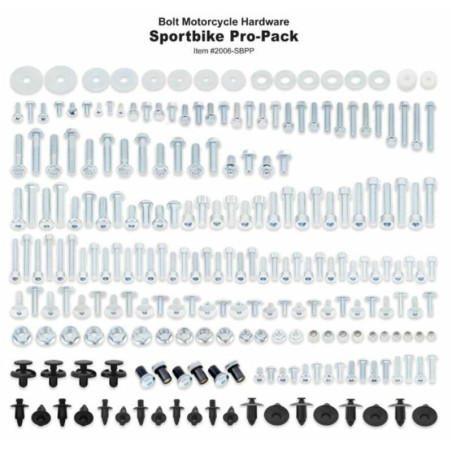 Pack de tornillería Bolt motos deportivas HONDA-KAW-SUZ-YAM