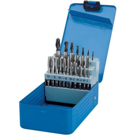 Caja de machos de roscar y brocas métrico DRAPER 28 uds