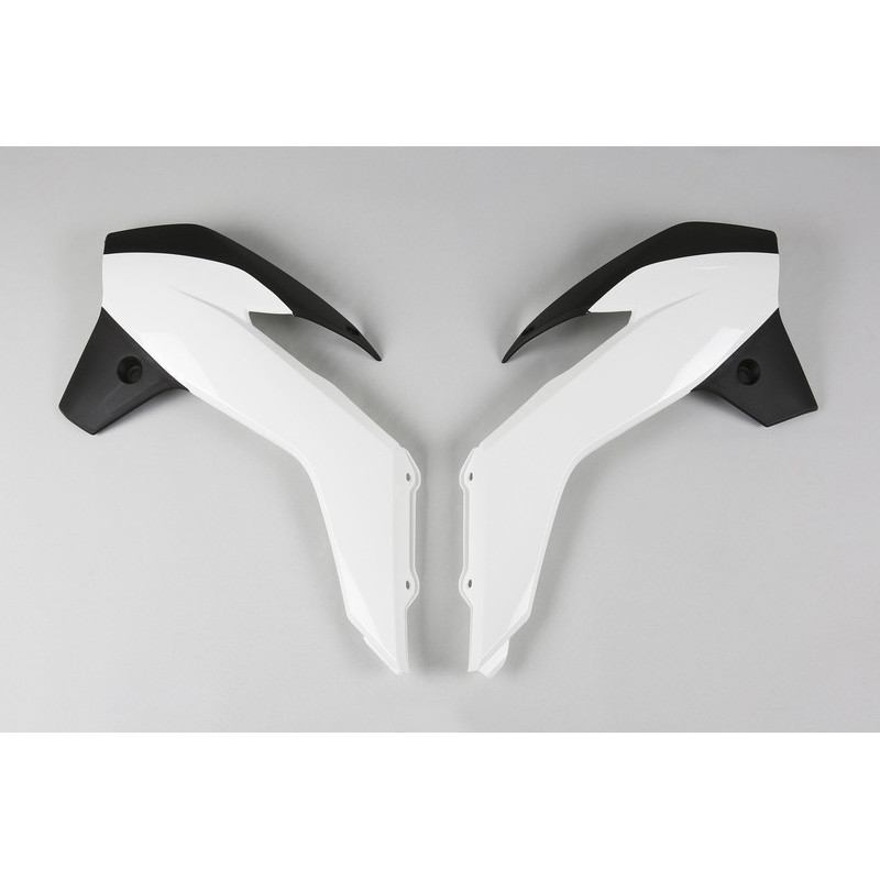 Plásticos laterales de radiador UFO KTM blanco/negro KT04042-999K