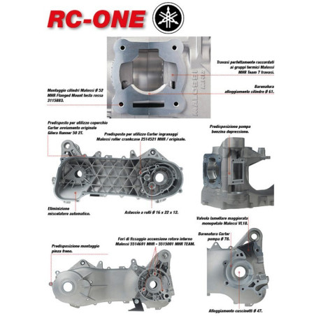 Carter motor completo MHR RC - one (YAMAHA) Malossi 5716668