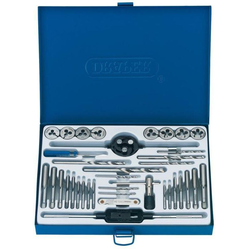 Kit machos de roscar y terrajas DRAPER 37 uds