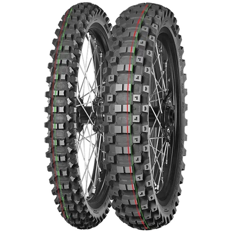 Neumático MITAS TERRA FORCE-MX MH 90/100-16 NHS 51M TT MEDIUM TO HARD RED GREEN