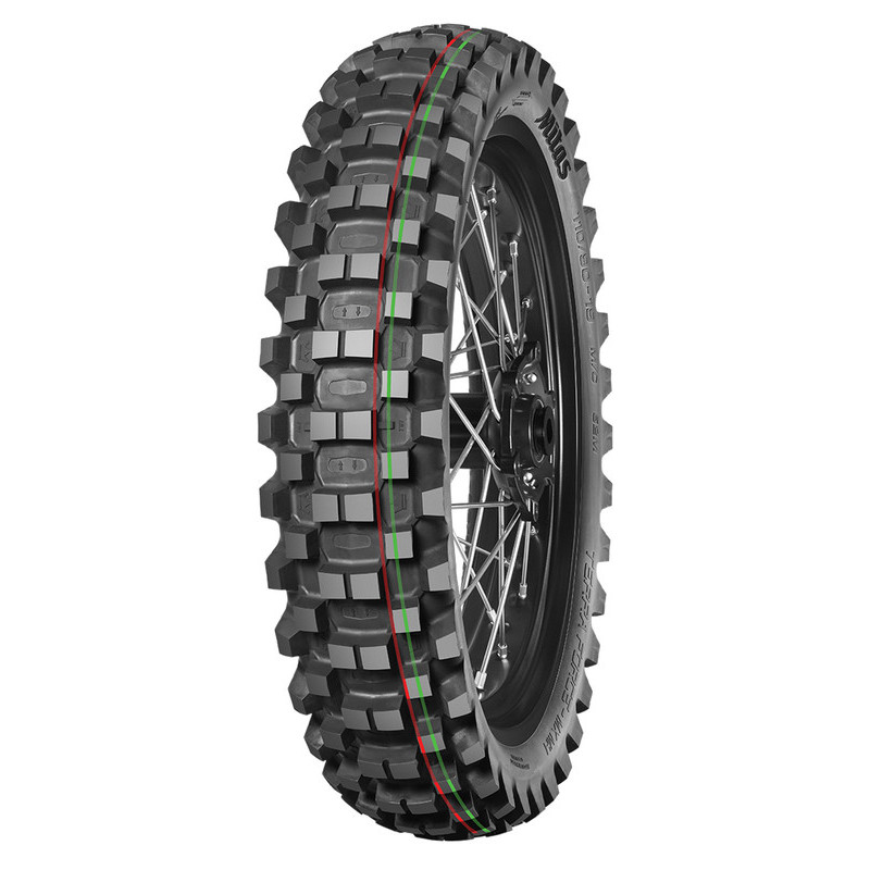 Neumático MITAS TERRA FORCE-MX MH 70/100-10 (2.50-10) 41M TT MEDIUM HARD TERRAIN RED GREEN NHS