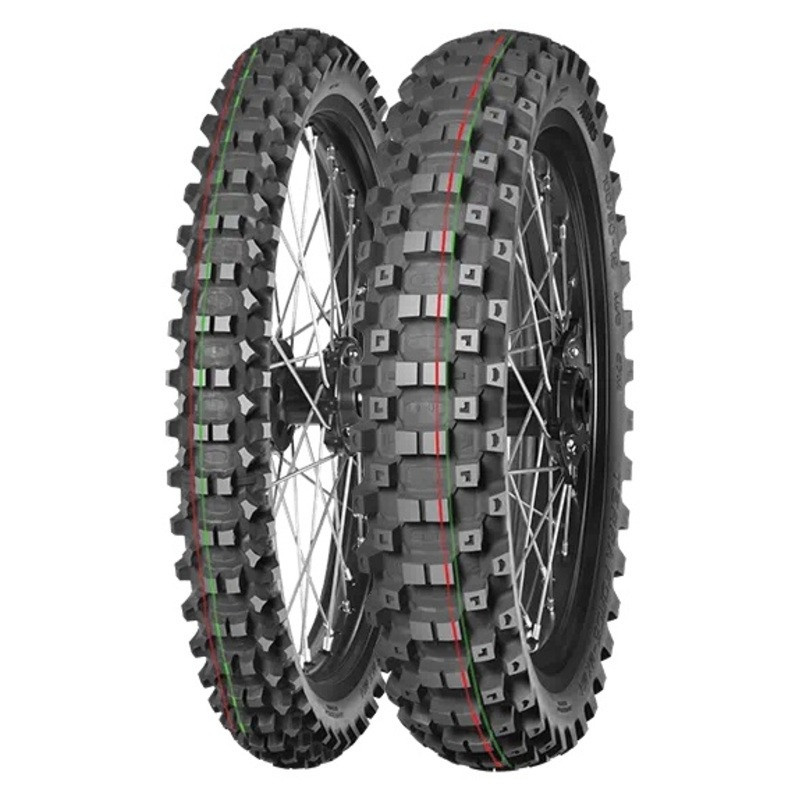 Neumático MITAS TERRA FORCE-MX MH 110/90-19 NHS 62M TT MEDIUM TO HARD RED GREEN
