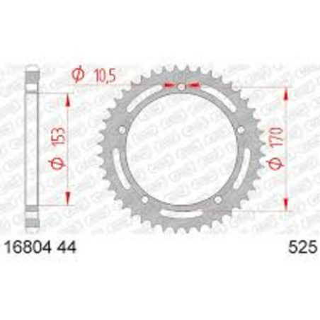 Corona AFAM acero estándar 16804 - Paso 525