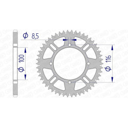 Corona AFAM aluminio ultraligera autolimpiable 17104 - Paso 420
