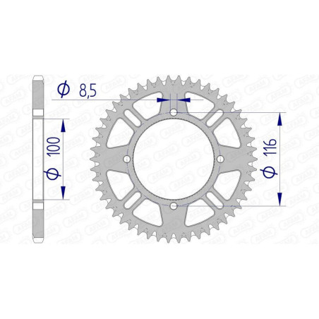 Corona AFAM aluminio ultraligera autolimpiable 17104 - Paso 420