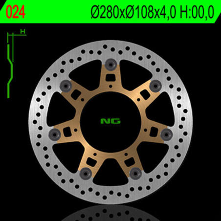Disco de freno NG BRAKES redondo flotante