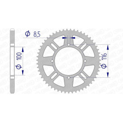 Corona AFAM aluminio ultraligera autolimpiable 17104 - Paso 420