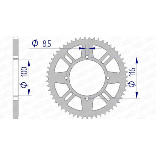 Corona AFAM aluminio ultraligera autolimpiable 17104 - Paso 420
