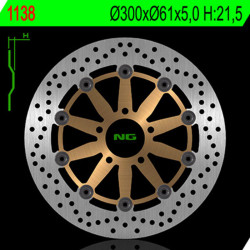 Disco de freno NG BRAKES redondo flotante Ø300mm Suzuki GSX-R 750 · ref 9621138