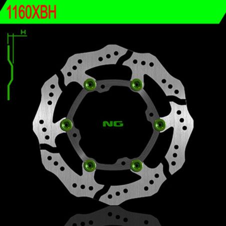 Disco de freno NG BRAKES ondulado flotante