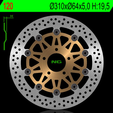 Disco de freno NG BRAKES redondo flotante
