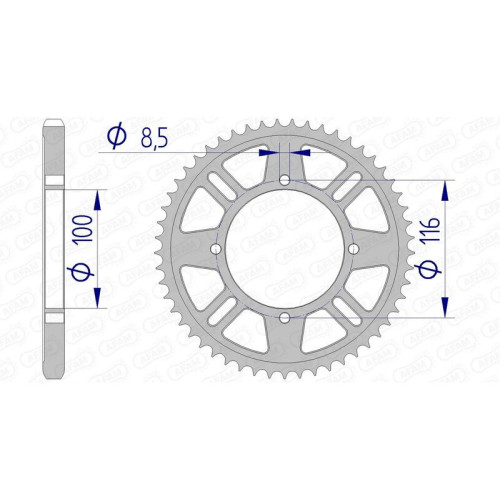 Corona AFAM aluminio 17105 - Paso 428