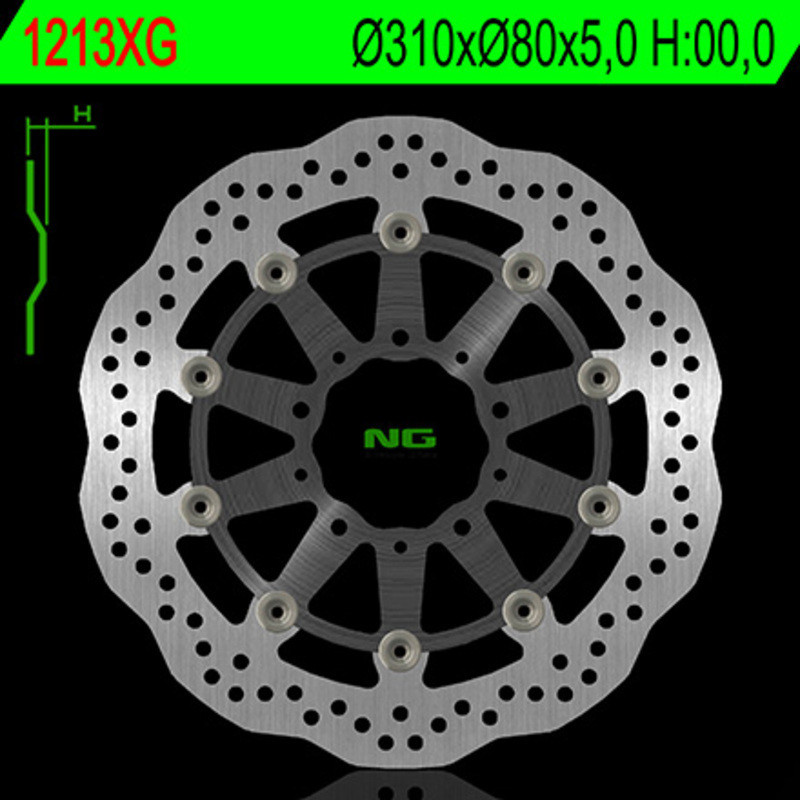 Disco de freno NG BRAKES ondulado flotante