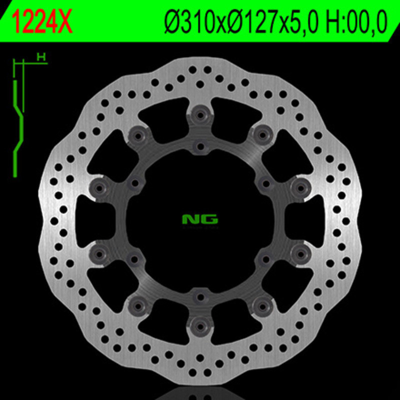 Disco de freno NG BRAKES ondulado flotante