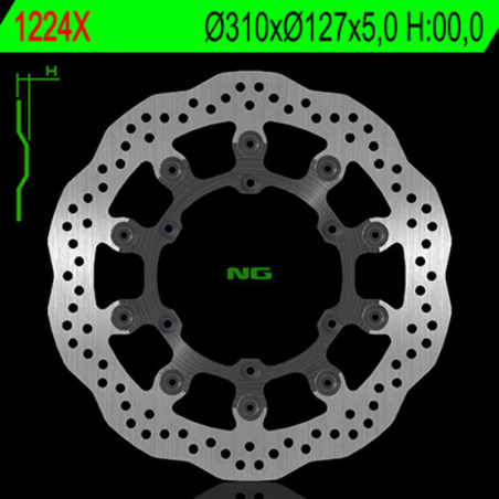 Disco de freno NG BRAKES ondulado flotante